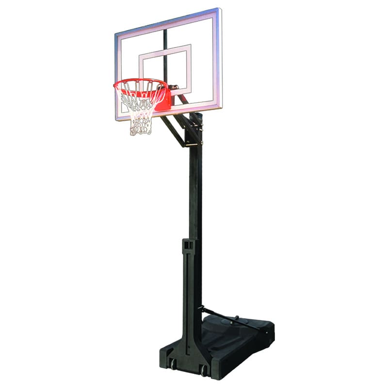 Adjustable System Turbo OmniChamp Basketball Goal First Team Portable Hoop Front View