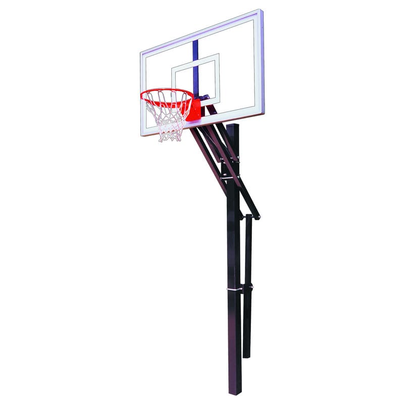 First Team Basketball Goal Slam Nitro In Ground Adjustable Full Hoop Front View Facing