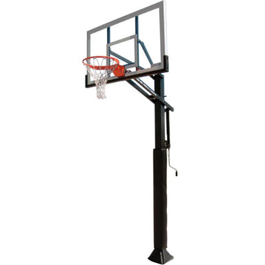 GC55-LG Ironclad Basketball Goal In Ground System Hoop Full View