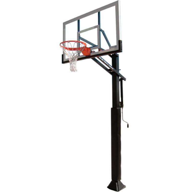 GC55-LG Ironclad Basketball Goal In Ground System Hoop Full View