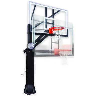 Hero Image for First Team Basketball Hoop Stainless Olympian In Ground Goal System Adjustable Height View