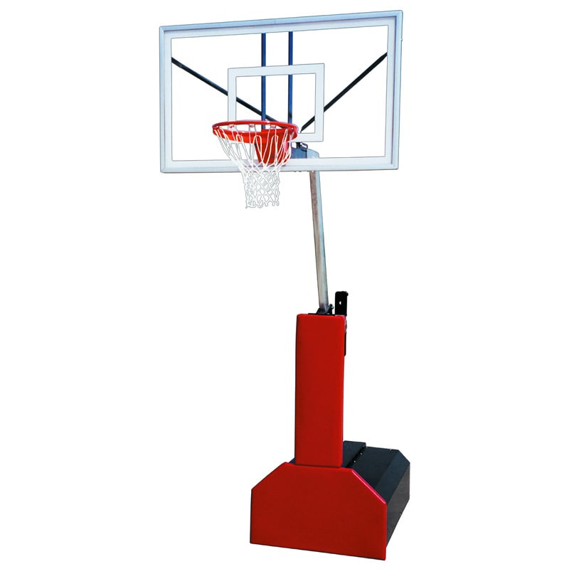 Adjustable System Basketball Goal Thunder Select First Team Portable Front Hoop view