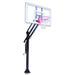 Attack Select First Team In Ground Adjustable Basketball Hoop Front Goal View