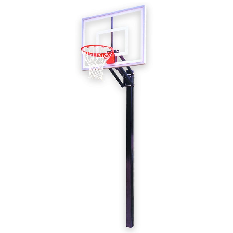 Champ Adjustable In Ground First Team Basketball Hoop Full Front Facing View