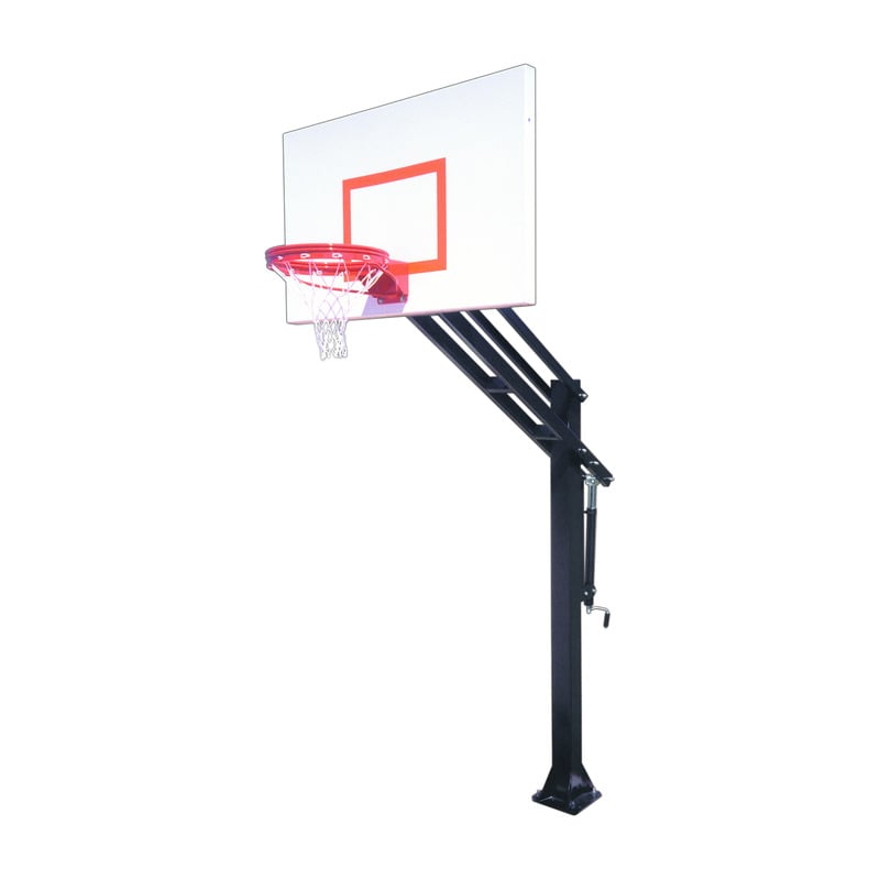 First Team Force Endura In Ground Adjustable Basketball Goal Full Hoop View