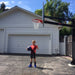 First Team Force In Ground Adjustable Basketball Goal Lowered Hoop Thumbs Up From Kid