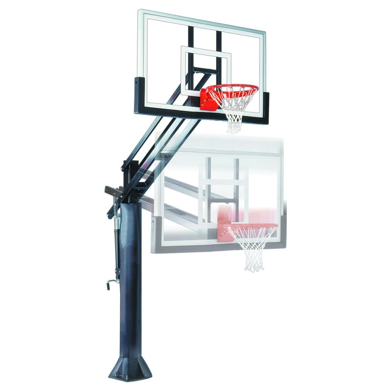 First Team Force In Ground Adjustable Basketball Hoop Front Goal View