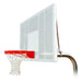 First Team Hoop top of RuffNeck Intensity Goal View Fixed Height In Ground Basketball System