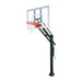 First Team In Ground Basketball Goal Force III Adjustable Hoop Full View