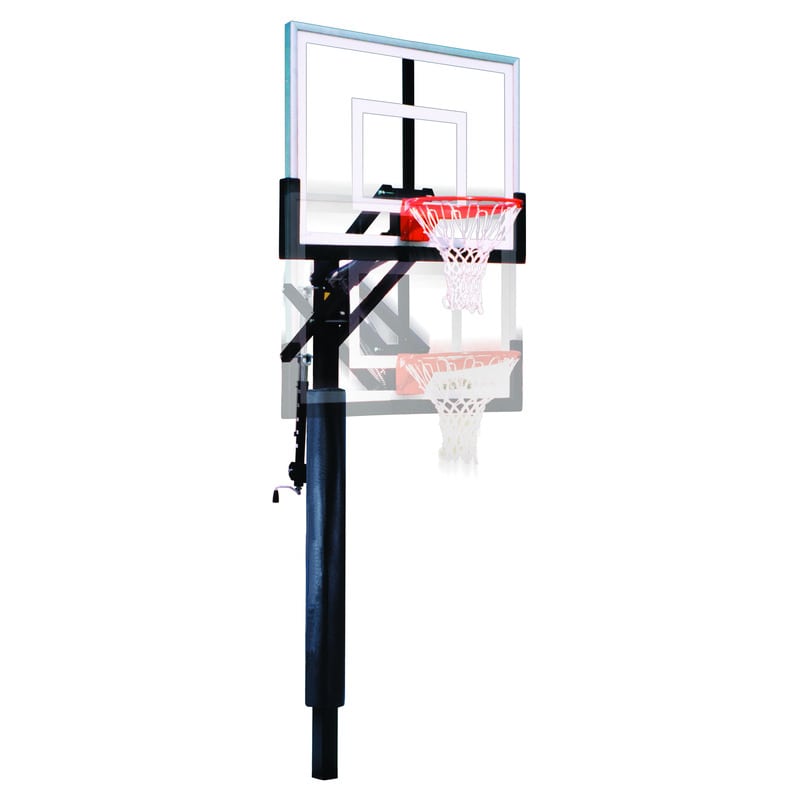 First Team Jam In Ground Adjustable Basketball Hoop Max and Min Goal Height Adjust