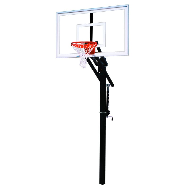 First Team Jam Nitro Basketball Goal In Ground Adjustable Front Hoop View