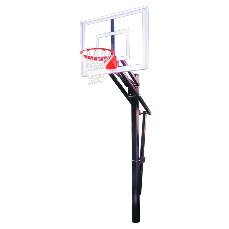 Slam III First Team In Ground Adjustable Basketball Hoop Full View Front Facing