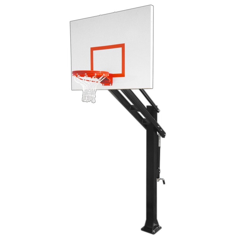 First Team Titan Impervia In Ground Adjustable Basketball Goal View of Hoop System front 