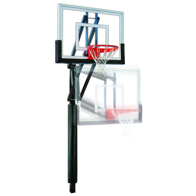 First Team Vector In Ground Adjustable Basketball Goal Max And Min Hoop Height Adjustment