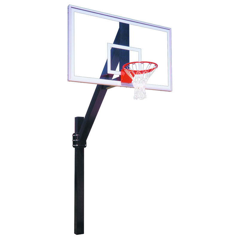 Fixed Height Goal Legend Arena Basketball System In Ground Hoop First Team front view