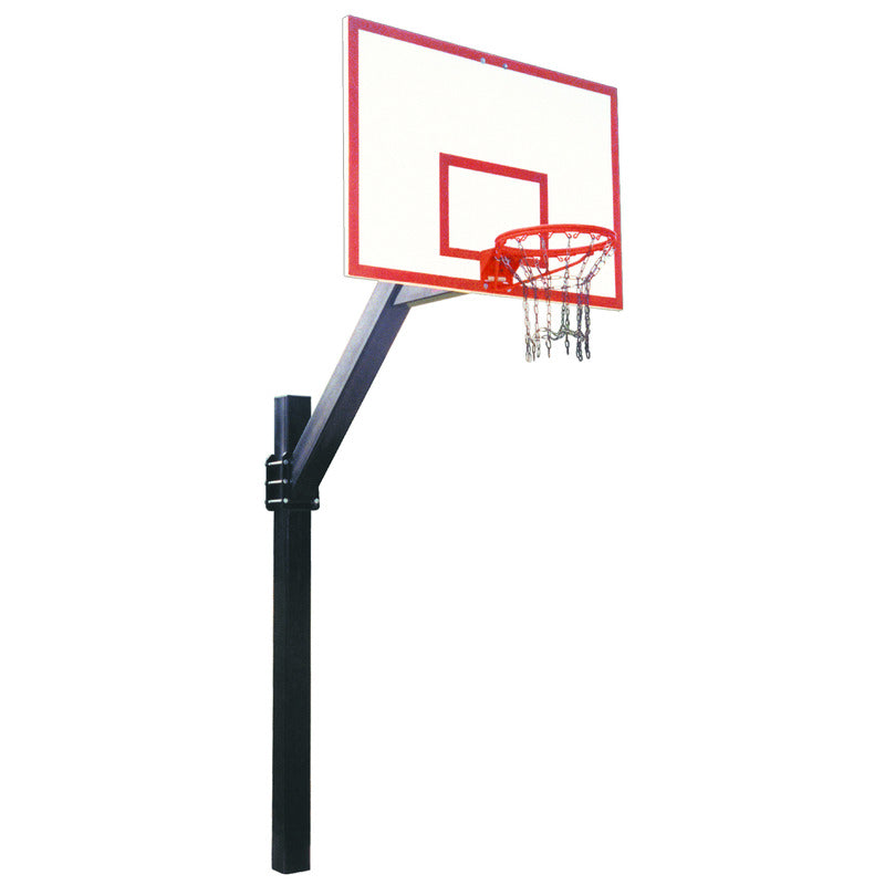 Fixed Height Legend Dynasty In Ground Basketball Hoop First Team System front Hoop view