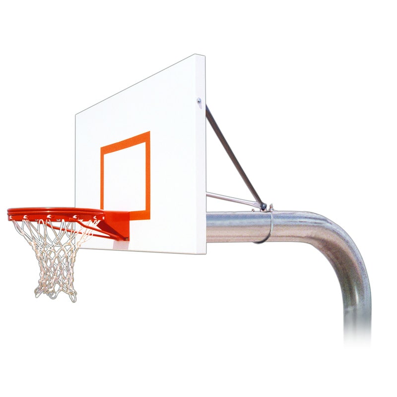 Fixed Height Tyrant Endura Basketball System Top of Goal View For First Team In Ground Hoop