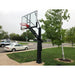 Front Right Goal Outdoor Driveway View for First Team Stainless Olympian Basketball Hoop In Ground Adjustable System