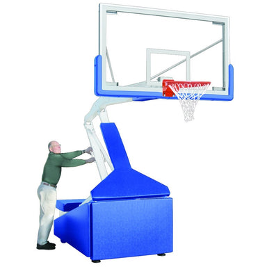 Hoop Height Adjust Demonstration for First Team Hurricane Portable Basketball Goal System