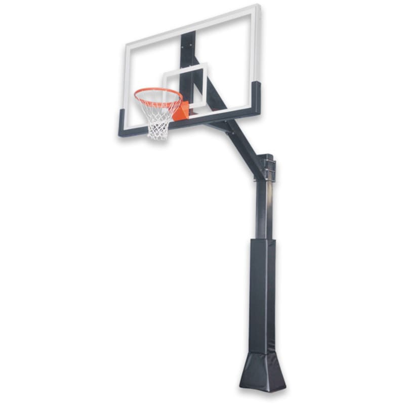 Ironclad HIL664-XXL In Ground Fixed Height Basketball Hoop Hero Image for Goal view of System from front