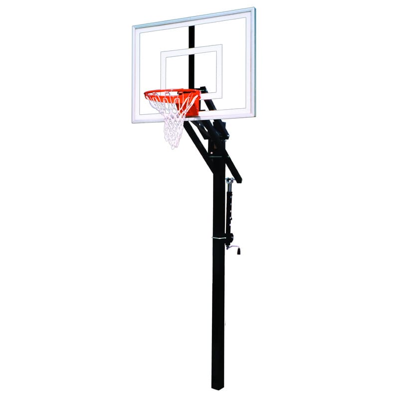 Jam III First Team In Ground Adjustable Basketball Hoop Front Goal View