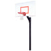 Legacy Endura Basketball Goal In Ground Fixed Height System First Team View of Hoop